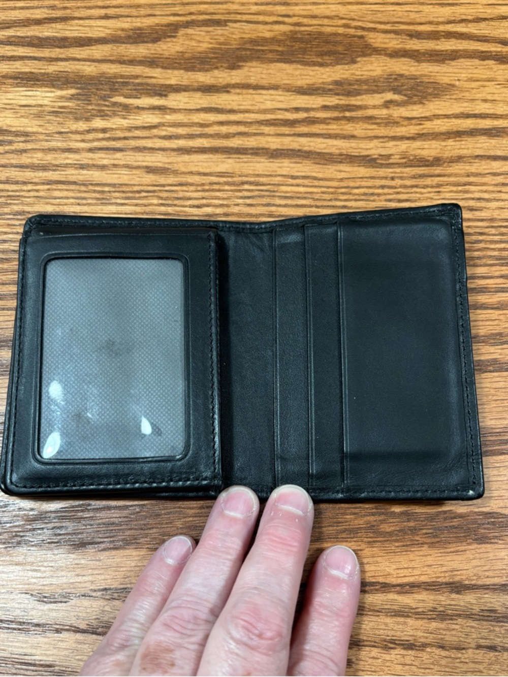 TUMI Black Ballistic Nylon and Leather Folded L-Fold Mens Wallet Cardholder - Picture 2 of 6